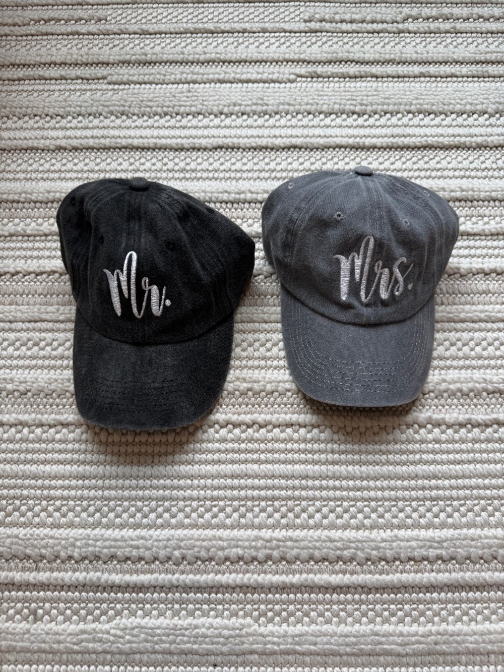 Mr./Mrs. Baseball Cap Pair